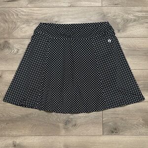 Dona Jo Ultimate 20” High Rise Tennis Golf Skirt Skort Black White Polka Dot XXL